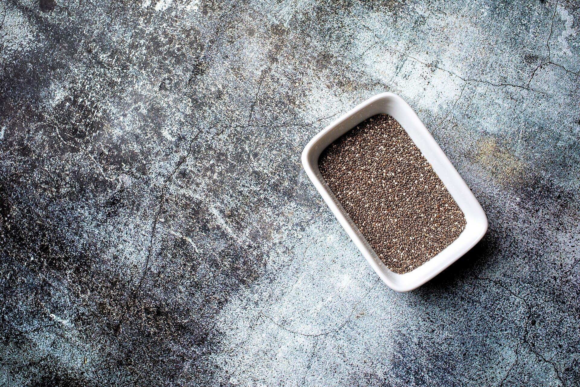 Soaked chia seeds in water for healthy morning routine