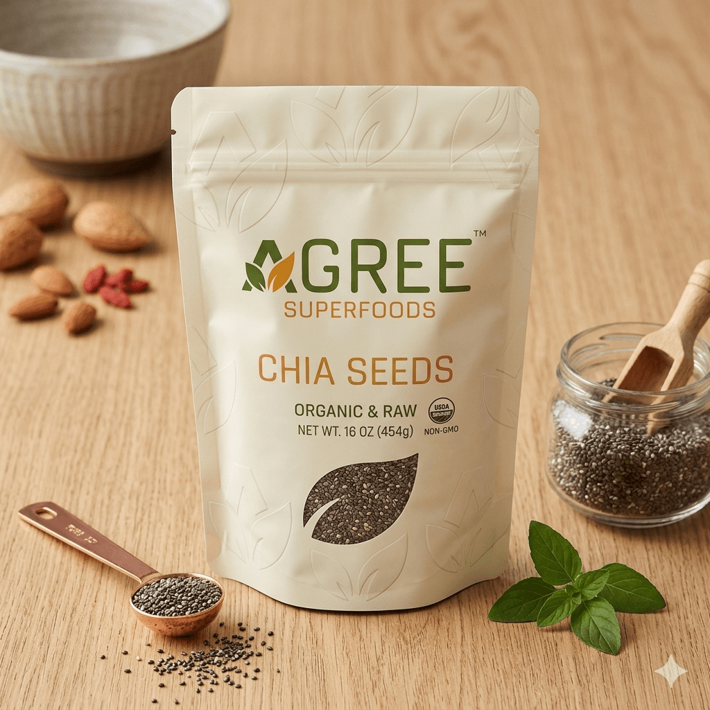 Agree Superfoods chia seeds product pack
